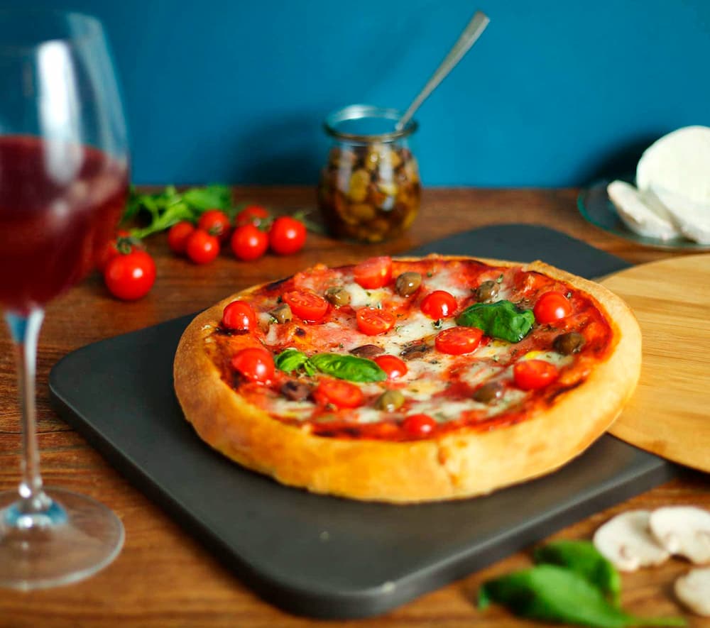 redonda osoltus Piedra profesional para pizza cordierita para pizza crujiente 30 x 1,5 cm 