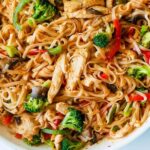 receta wok pollo noodles