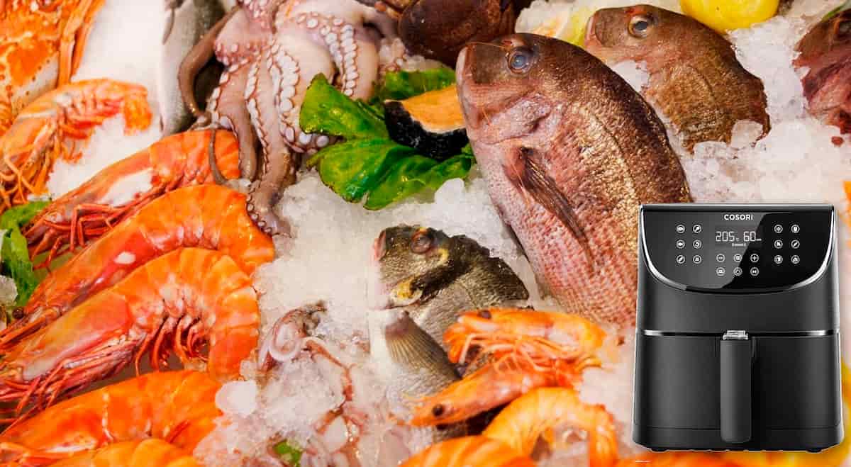 recetas pescado marisco en freidora de aire