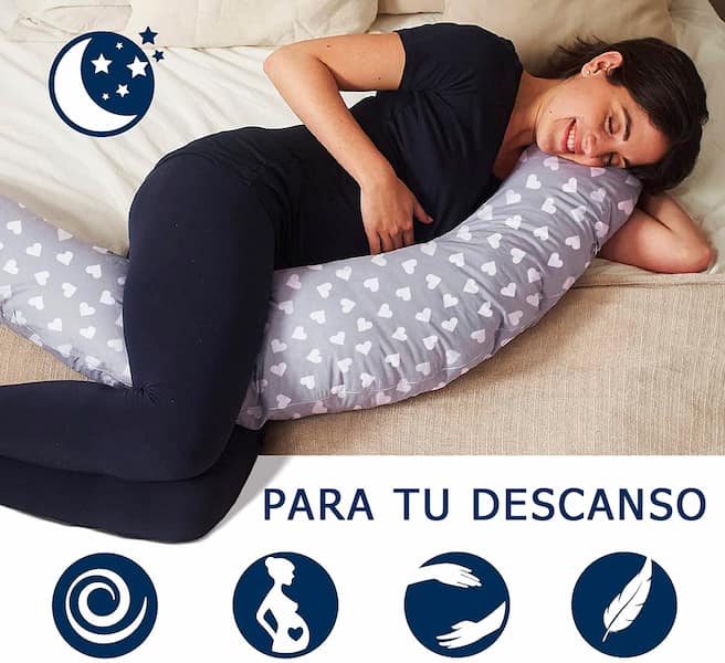 mejor almohada para embarazo en forma de c