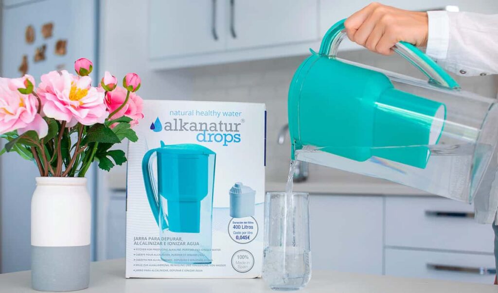 Pack Filtros Drops  Duración 1200 Litros  Botella De Crist Borosilicato Libro La Dieta Bioalcalina 3ra Edicion 1