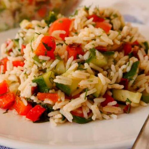 receta ensalada de arroz con tomate y jamon serrano