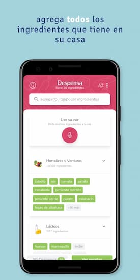 aplicacion de recetas de cocina